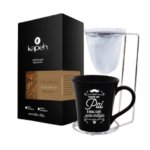 Kit Pais Caneca + Coador de Pano + Café Especial