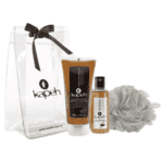 Kit Necessaire - Shower Gel Esfoliante + Óleo de Banho + Esponja